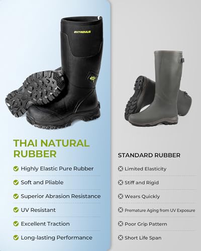Extremus MudRidge Hunting Boots by KastKing, Men’s Waterproof Insulated Rubber Boots with 6mm Neoprene, All-terrain Anti-s...