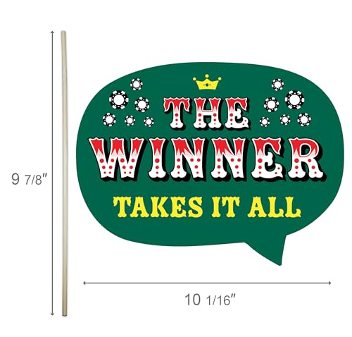 Casino Party Photo Booth Props Set – Fun Las Vegas-Themed Decorations for Game Nights and Party Celebrations (12)