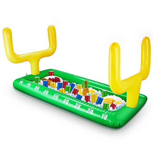 Inflatable Football Field Cooler Football Party Drink Cooler Football Party Decor Inflatable Ice Serving Bar for Game Spor...