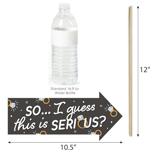 Photo Booth Props Kit for Engagement Party - 10-Piece Speech Bubble and Arrow Set, Premium Cardstock Photo Props with Asse...