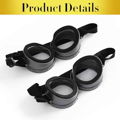 2Pcs Steampunk Goggles Round Glasses Costume Accessories Halloween Cosplay Party Set