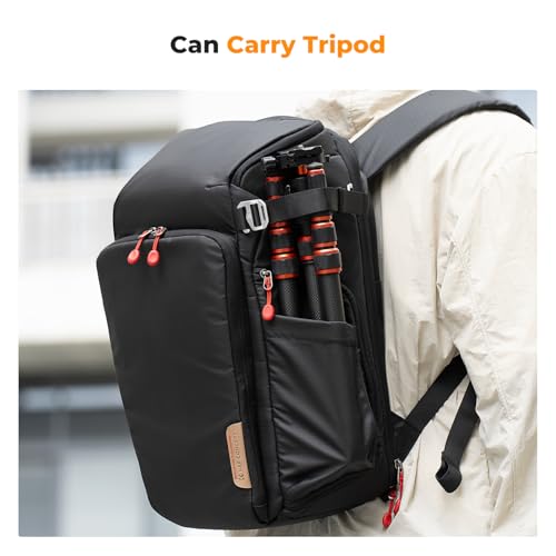 K&F CONCEPT Camera bag Backpack Waterproof 25L Large Capacity Camera Case with Raincover 15.6 Inch Laptop Compartment Comp...