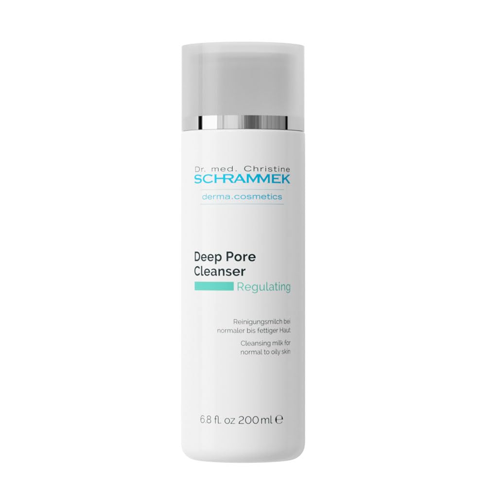 Schrammek Deep Pore Cleanser (6.8 fl oz) - Cleansing Milk for Normal Skin - Makeup Removal - Face Wash & Cleanser - No Parabens