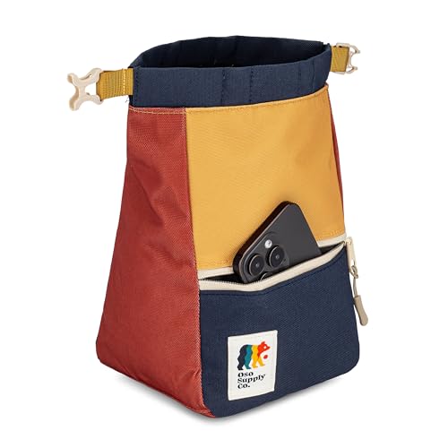 Oso Supply Co - Crux Bouldering Chalk Bucket, Large Size Chalk Bag for Rock Climbing, Chalk Pot with Magnetic Closure, Zip...