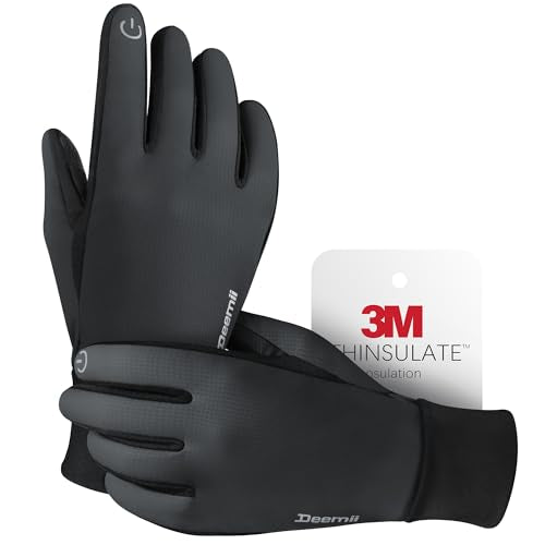 Deemii Winter Gloves Men Women Made with 3M Thinsulate, Lightweight Thermal Warm Gloves for Cold Weather with Touch Screen...