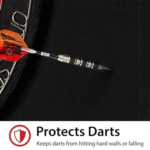 Viper Defender III Extended Length Dartboard Surround Wall Protector, Fits 17.75" and 18" Bristle Dartboards, Compression-Fit Easy Mounting, 45" H x 32" W x 1" Thickness
