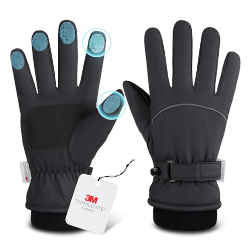Winter Ski Gloves for Men and Women,Upgraded Windproof Cold Weather Thermal with Touchscreen Fingers for Outdoor Sports