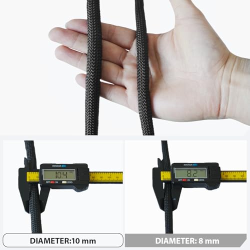 DELLNA 8mm Static Climbing Rope - Heavy Duty Climbing Rope for Rock Climbing, Tree Climbing Gear, Arborist Rope, and Campi...