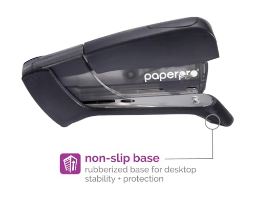 PaperPro Compact Classic Desktop Stapler, 15 Sheet Capacity, No Effort, Includes 105 Staples, One Finger, 80% Easier Stapl...