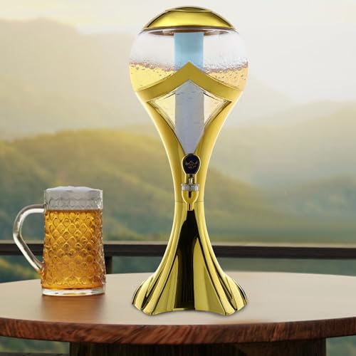 3L Beer Dispenser, Beverage Dispenser, Water Juice Drink Dispenser Plastic Drink Dispenser Lemonade Dispenser with Ice Tub...