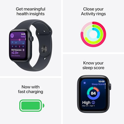Apple Watch SE 3 [GPS 40mm] Smartwatch with Starlight Aluminum Case with Starlight Sport Band - S/M. Fitness and Sleep Tra...