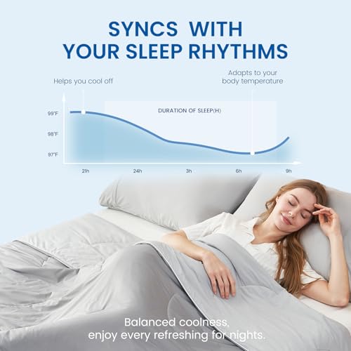 Cozy Bliss Cooling Comforter Queen Size Dual-Sided, Ultra-Soft Cooling Blankets for Hot Sleepers and Night Sweats, Breatha...