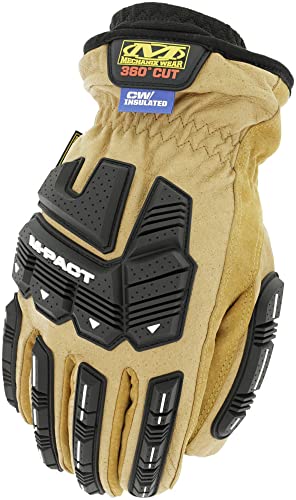 Mechanix Wear: DuraHide Insulated M-Pact Leather Driver F8-360 - Insulated with PrimaLoft Gold, All Around A9 Cut Resistan...