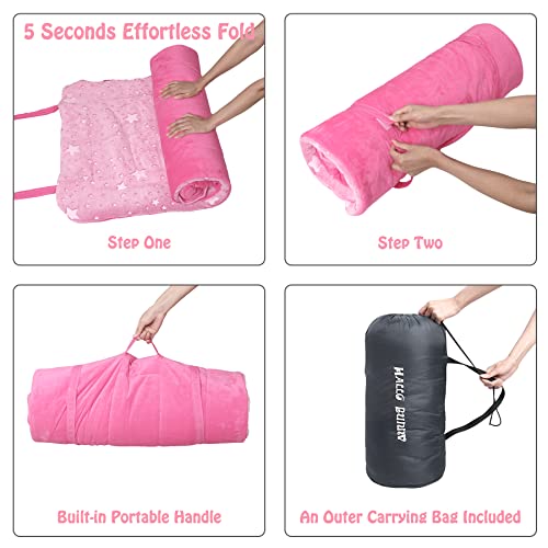 Kids Sleeping Bag for Girls & Boys, Large Kids Sleeping Bag with Pillow, Glow in The Dark Slumber Bag,Soft and Comfortable...