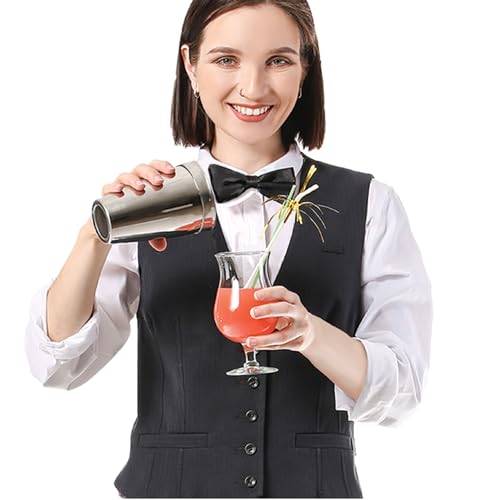 Lily's Home 6-Piece Boston Cocktail Shaker Set: Boston Shaker Cocktail Set,Mixing Glass, Mixing Spoon,Dual Sided Jigger an...