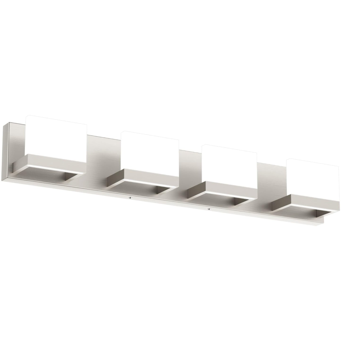 Tipace 4 Lights LED Modern Vanity Light Brushed Nickel Bathroom Lighting Fixture Up and Down Bathroom Wall Light Over Mirror(White Light 6000K)