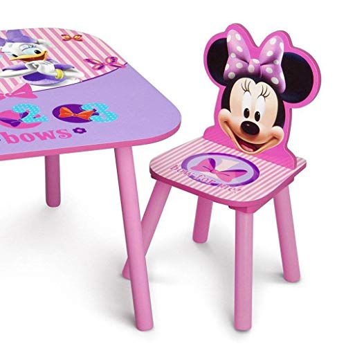 Delta Children - Disney Minnie Mouse Kids Table and Chair Set 3- Piece Set (2 Chairs Included) - Ideal for Arts & Crafts, ...