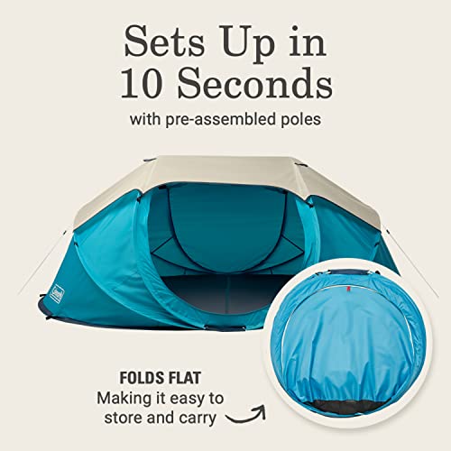 Coleman Pop-Up Instant Tent Sets Up in 10 Seconds, Portable & Lightweight 2/4 Person Weatherproof Camping Tent with Adjust...