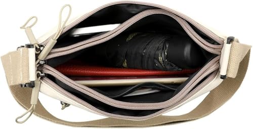 Crossbody Bags Shoulder Bag Nylon Simple with Zipper Lightweight Casual Simple 5Pocket Casual Messenger Hobo for Daily Travel