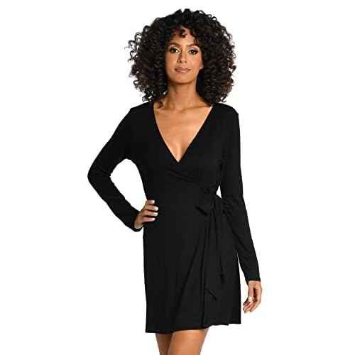 La Blanca womens Long Sleeve Mini Dress Swimsuit Cover Up