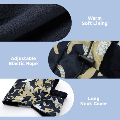 Balaclava Ski Mask for Men, Lining Windproof Ski Face Mask for Women, Adjustable Winter Cold Weather Face Cover
