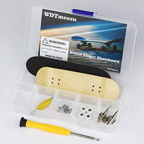 Wood Finger Skateboard Professional Fingerboards Wheels with Bearings Mini Fingerboard Finger Toy for Adults and Kids