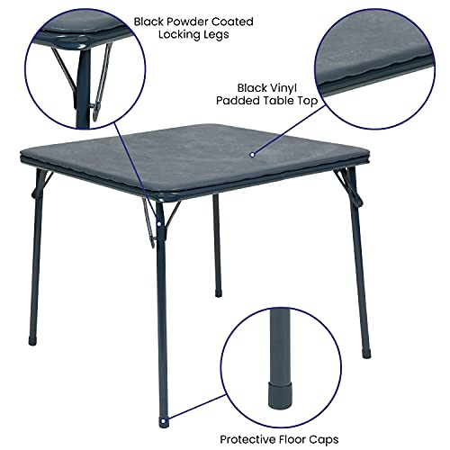 Flash Furniture Mindy Kids Navy 5 Piece Folding Table and Chair Set