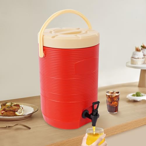 VitaChicuy Stainless Steel Beverage Dispenser Insulated Container with Faucet Cooler with Drink Dispensers Cold and Hot Dr...