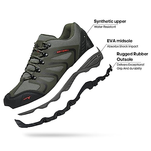 NORTIV 8 Men's Low Top Waterproof Hiking Shoes Trekking Trails Outdoor Work Shoes