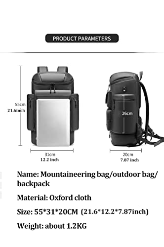 Men large capacity travel backpack,50L waterproof hiking trekking Backpack With separate shoe bag,Business work Laptop Bac...
