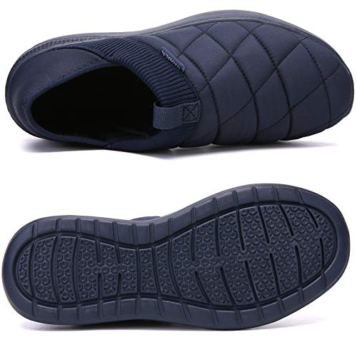 KUBUA Slippers for Men and Womens Indoor House Shoes Plush Slip on Outdoor Garden Loafers
