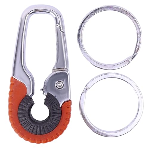 Men Business Keychain Hook Stainless Steel Key Buckle Outdoor Sport Carabiner Tool Double Ring Car Keyrings Accessories