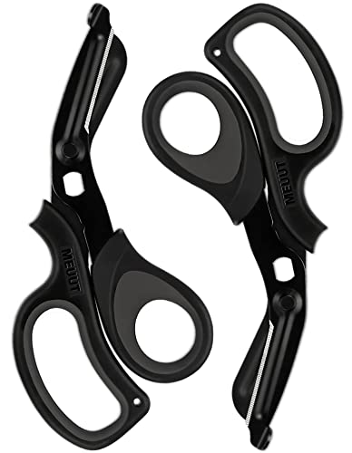 MEUUT 2 Pack Medical Scissors Trauma Shears for Left and Right Hand -Patented Bandage Scissors All Purpose with Non-Stick ...