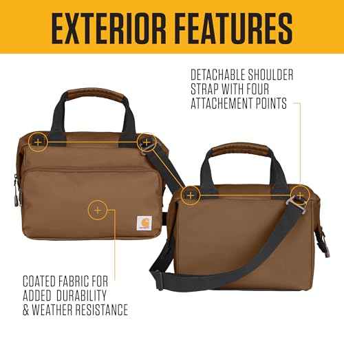 Carhartt Thick Foam Fully Insulated Cold Front Coolers, Premium Ice Retention, Durable Water Resistant Material W/Front Zippered Pocket