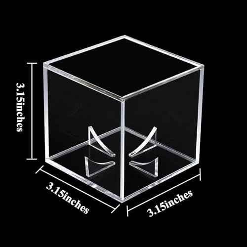 12 Pack Baseball Display Case UV Protected Acrylic Clear Baseball Holder Square Cube Ball Protector Memorabilia Autograph Display Box for Official Size Baseball