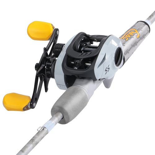 Sougayilang Spinning& Casting Fishing Rod Combos with Graphite 2Pc Blanks Fishing Reel for Bass Fishing