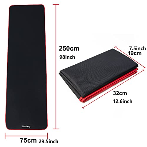 steelway Exercise Mat for AB Roller AB Mat Thin, Long Foldable Gym Mats for Home Gym, Indoor and Out door exercises, Black...