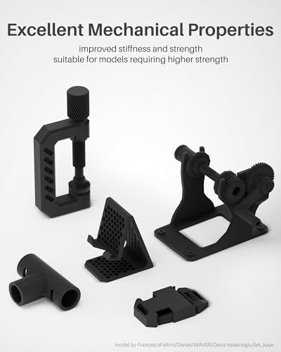 ELEGOO Carbon Fiber PLA Filament 1.75mm Black 1KG, PLA-CF Strong 3D Printer Filament Dimensional Accuracy +/- 0.02mm, 1kg ...