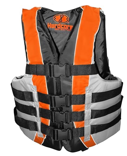 High-Performance Hardcore Adult Life Vest | USCG Approved Safety Flotation Device for Water Sports, Boating, and Outdoor A...
