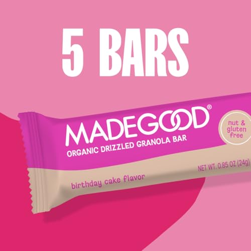 MadeGood Organic Chocolate Drizzled Granola Bars, 5ct, 4.25 OZ