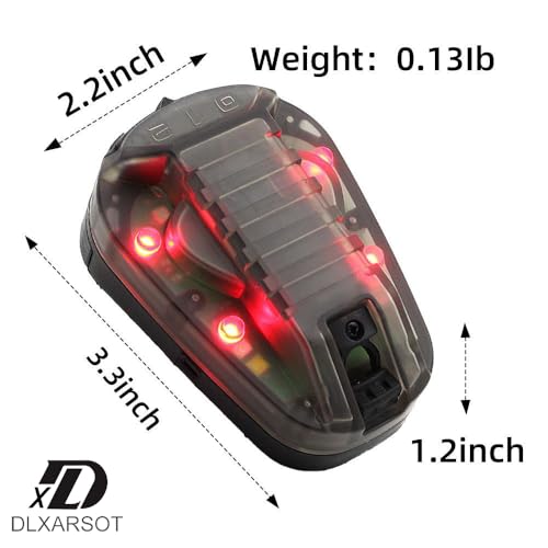 DLXARSOT Tactical Helmet Light Signal Light Military IFF Helmet Light Flashlight Survival Signal Light for Outdoor Sports ...