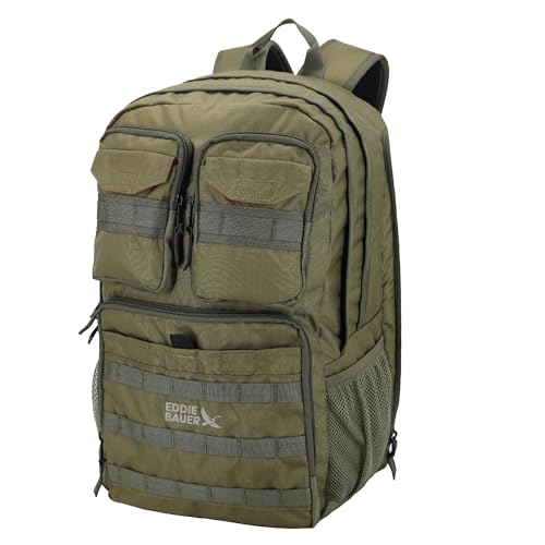 Eddie Bauer Cargo Tactical Backpack | Adventure | Heavy Duty | Outdoor | Water Resistant | 600D Polyester