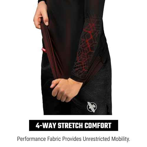 Hayabusa Geo Kids BJJ Rash Guard Boys and Girls Long Sleeve