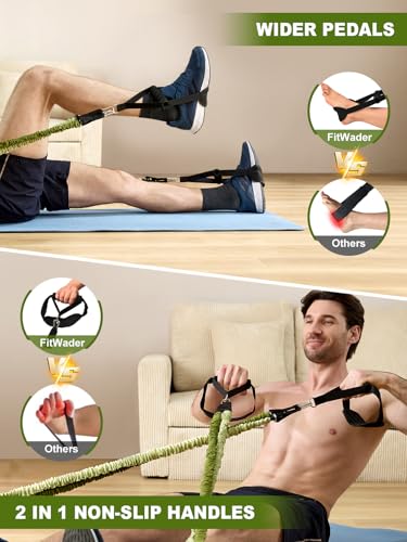 Pilates Bar Kit with Resistance Bands,260LBS Heavy Duty Resistance Bands for Working Out, Strength Pilates Equipment with ...