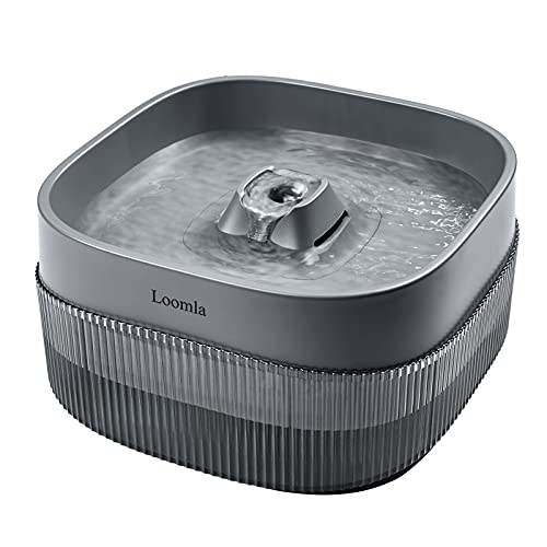 Loomla, 135oz/4L Dog Water Bowl Dispenser and Cat Water Fountain, Automatic Pet Water Fountain for Small to Medium Dogs, C...