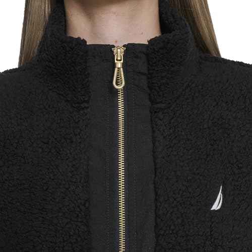 Nautica Women's Mockneck Fleece Sweater Pullover
