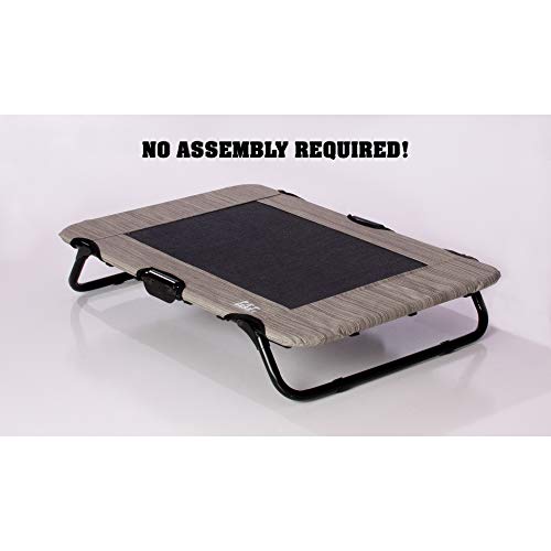 Pet Gear Lifestyle Pet Cot Elevated Bed, No Assembly Required, Premium Tear Resistant Cooling Mesh, Indoor & Outdoor, Ligh...