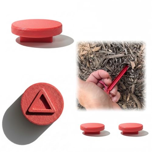 2-Pack 3D Printed Tent Stake Pusher Caps for MSR Groundhog & Mini – Fits 7.5" & 6" Stakes – Ultralight Durable Plastic Cap...
