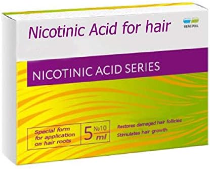 NICOTINIC ACID FOR HAIR 10 ampules x 5ml (VITAMIN B3/NIACIN)/ STRENGTHENING THE HAIR QUALITY/HAIR GROWTH!