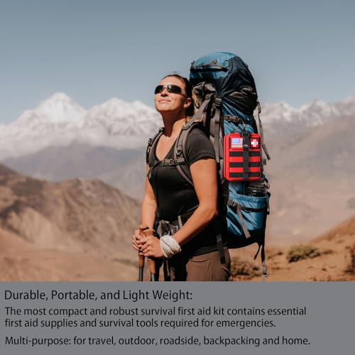 First Aid Kit,Survival Gear Outdoor Tactical Gear Set Military Grade Molle System for Camper Travel Hunting Hiking and Adv...